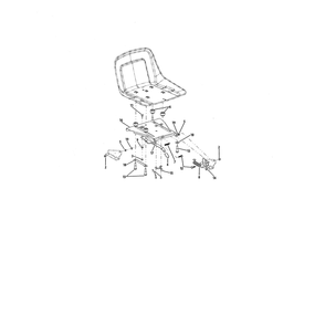 Seat Adjustment 1 Diagram and Parts List for 893999  Cub Cadet Lawn Tractor
